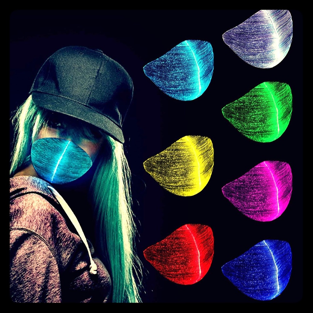 2 Pack Color Changing Led Face Mask - Fits Adults and kids.